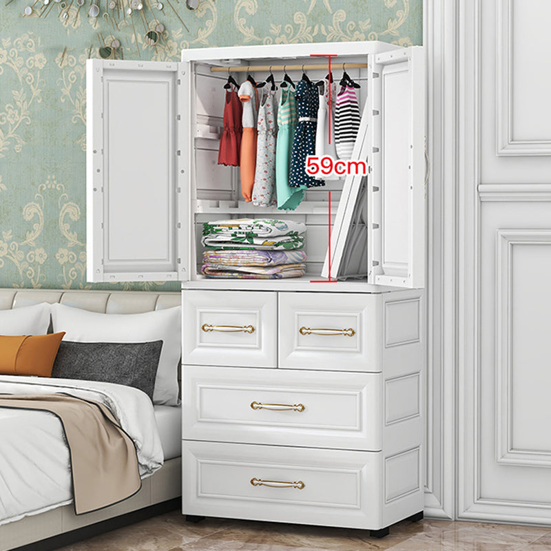 Modern Style Plastic Armoire Cabinet Bedroom Youth Armoire with wheels