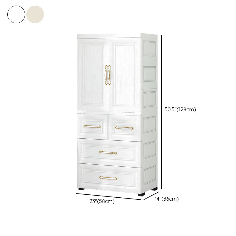 Modern Style Plastic Armoire Cabinet Bedroom Youth Armoire with wheels