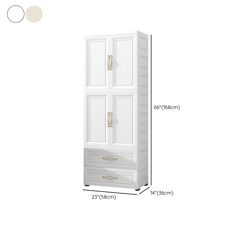 Modern Style Plastic Armoire Cabinet Bedroom Youth Armoire with wheels