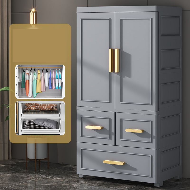 Contemporary Wardrobe Armoire Plastic Bedroom Armoire for Home