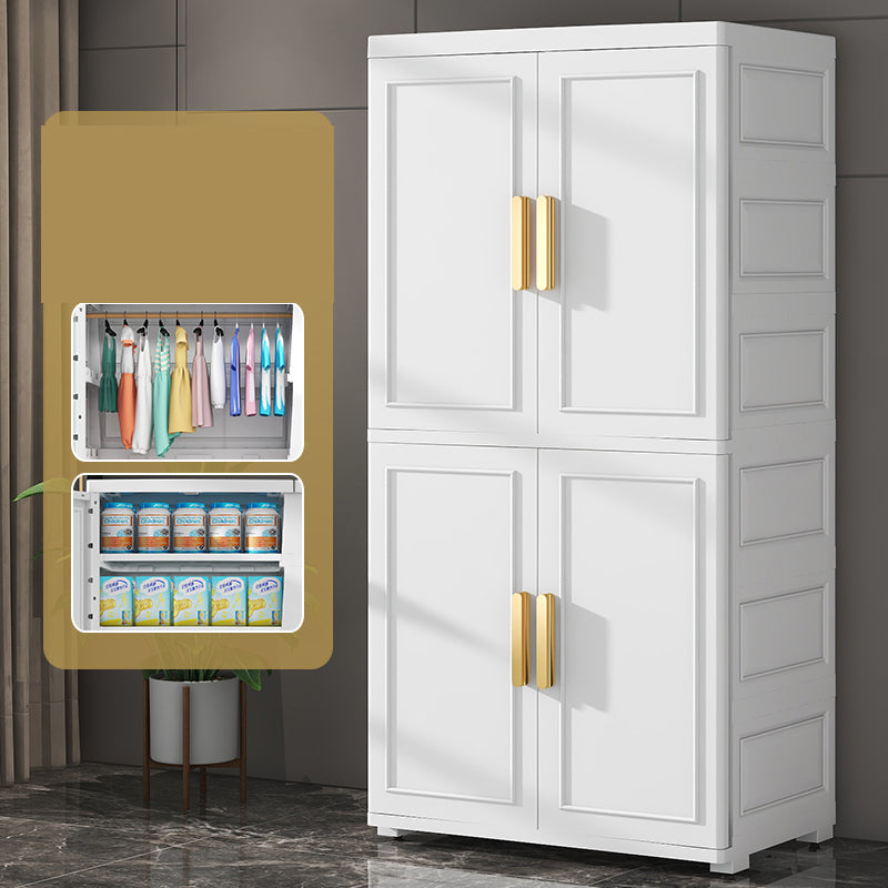 Contemporary Wardrobe Armoire Plastic Bedroom Armoire for Home