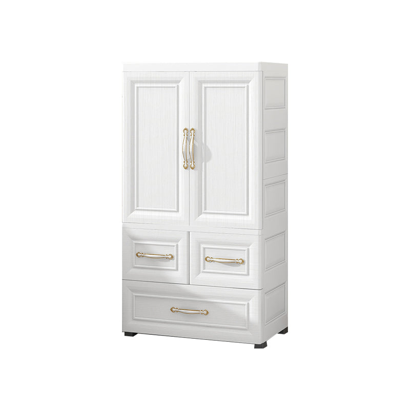 Contemporary Bedroom Armoire with Garment Rod Plastic Armoire Cabinet