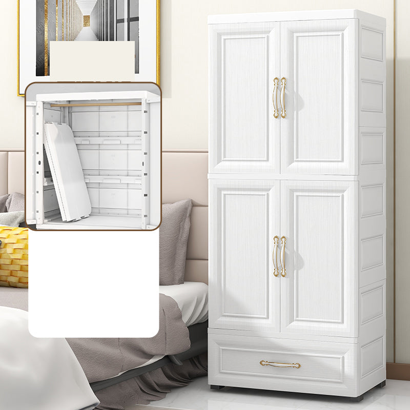 Contemporary Bedroom Armoire with Garment Rod Plastic Armoire Cabinet