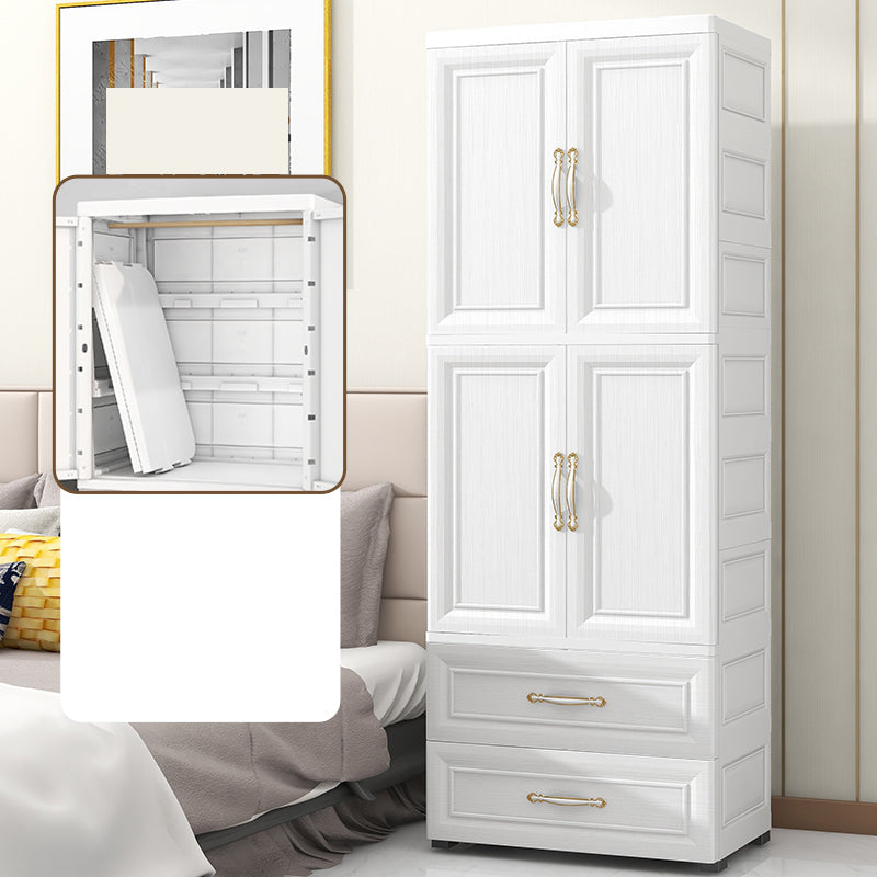 Contemporary Bedroom Armoire with Garment Rod Plastic Armoire Cabinet