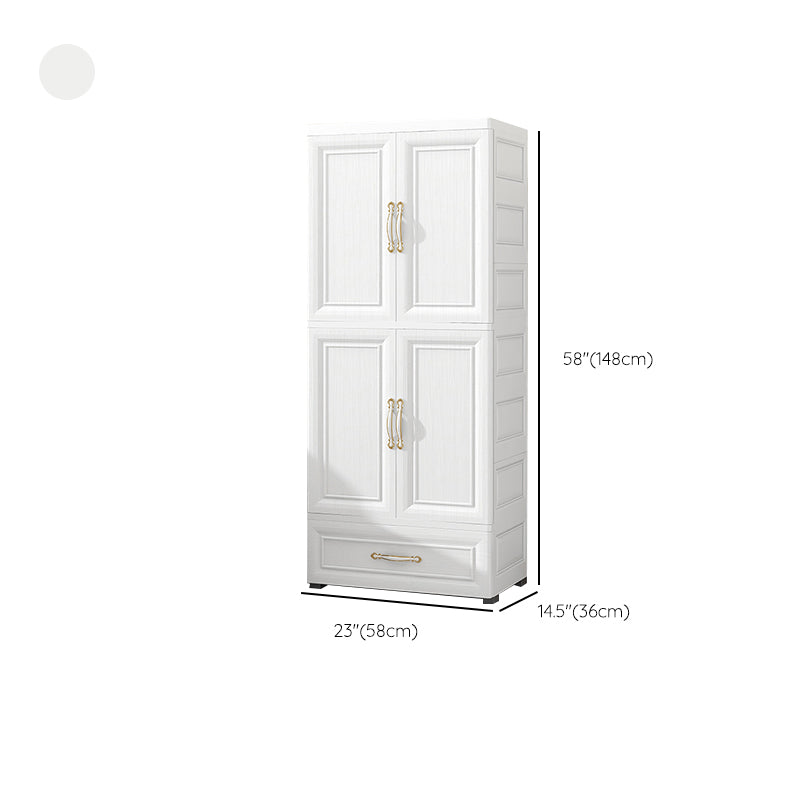 Contemporary Bedroom Armoire with Garment Rod Plastic Armoire Cabinet