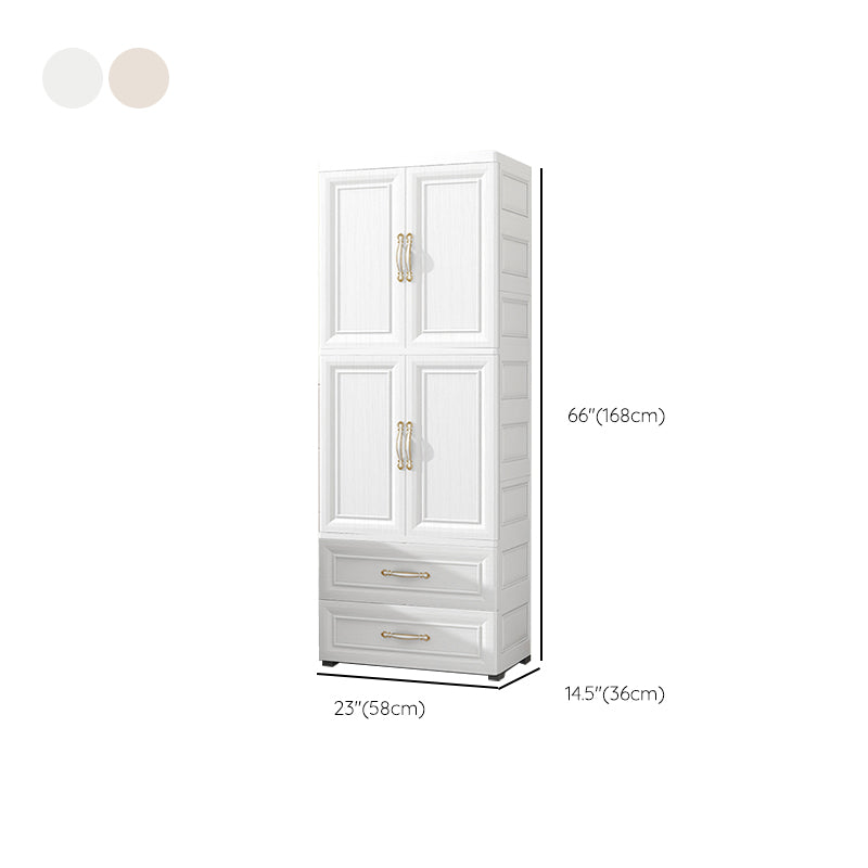 Contemporary Bedroom Armoire with Garment Rod Plastic Armoire Cabinet