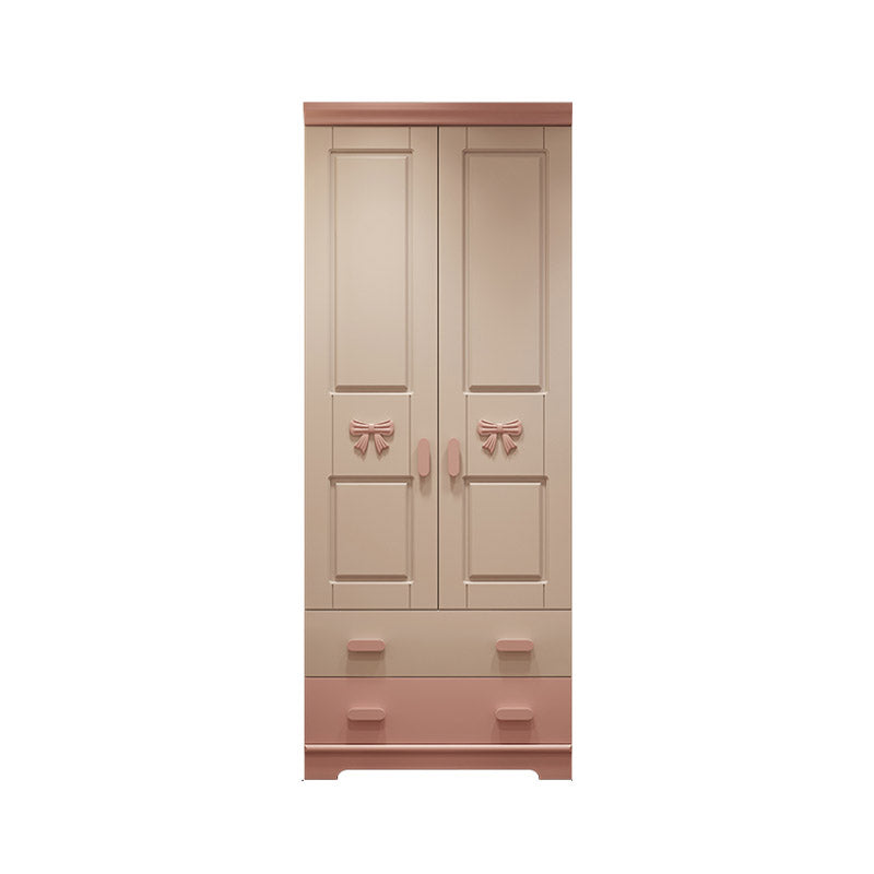 Rubberwood Bedroom Armoire with Shelves Modern Youth Armoire