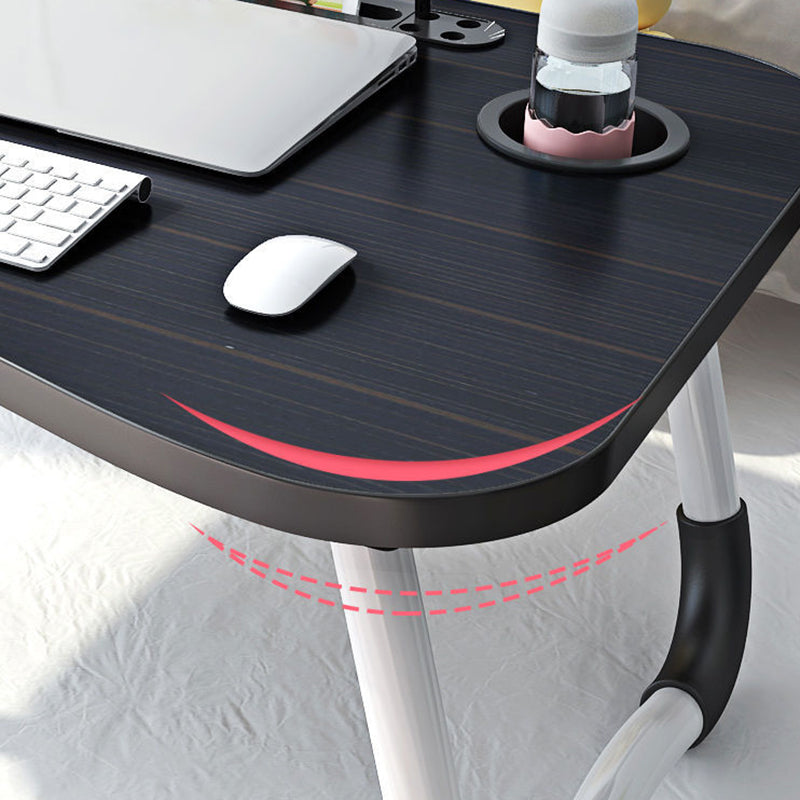 Curved Shaped Office Laptop Table Reversible Multiple Colors Writing Desk for Home