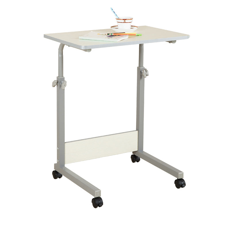 Rectangular Shaped Standing Desk Reversible White/Brown Writing Desk for Office