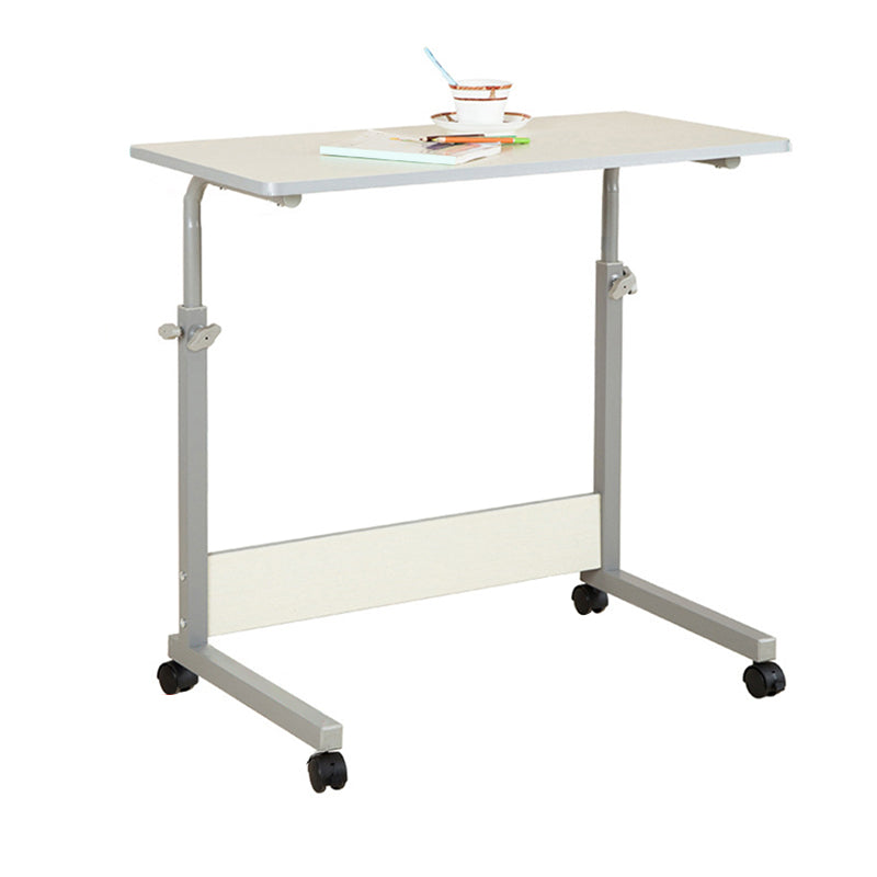 Rectangular Shaped Standing Desk Reversible White/Brown Writing Desk for Office