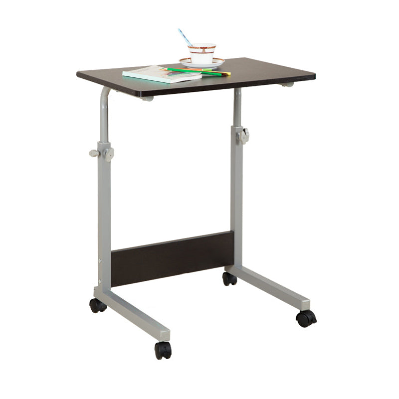 Rectangular Shaped Standing Desk Reversible White/Brown Writing Desk for Office