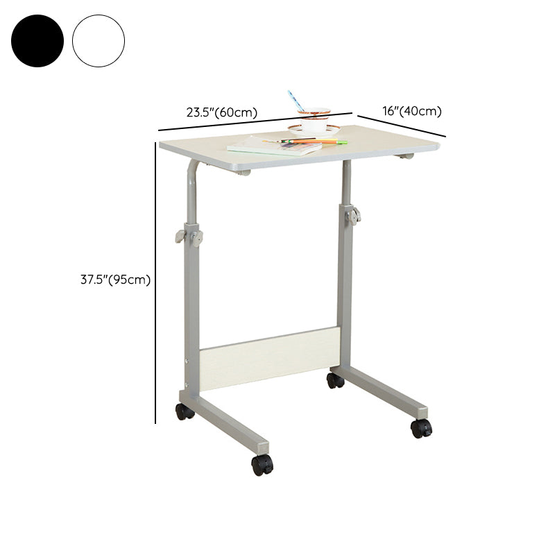 Rectangular Shaped Standing Desk Reversible White/Brown Writing Desk for Office