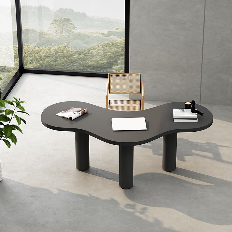 Special-Shaped Office Laptop Table White / Black Writing Desk for Office