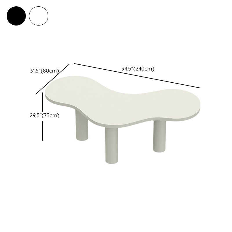 Special-Shaped Office Laptop Table White / Black Writing Desk for Office