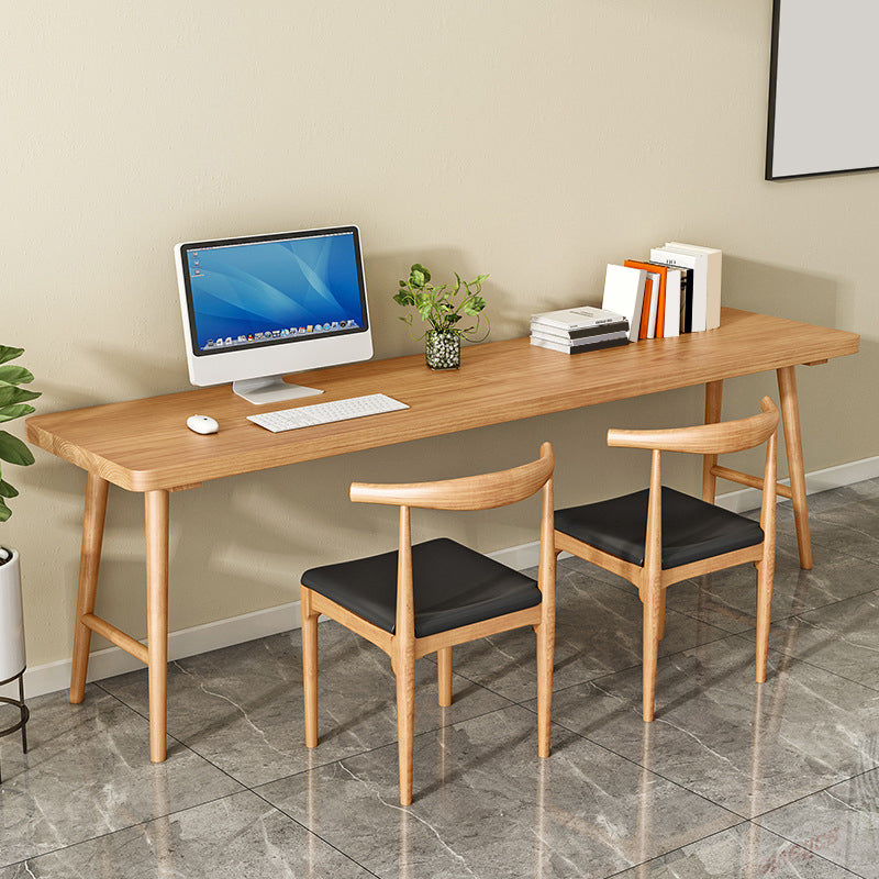 Contemporary Curved Office Desk Pine Writing Desk for Office