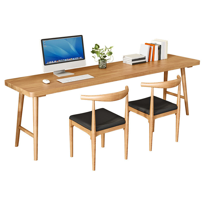 Contemporary Curved Office Desk Pine Writing Desk for Office