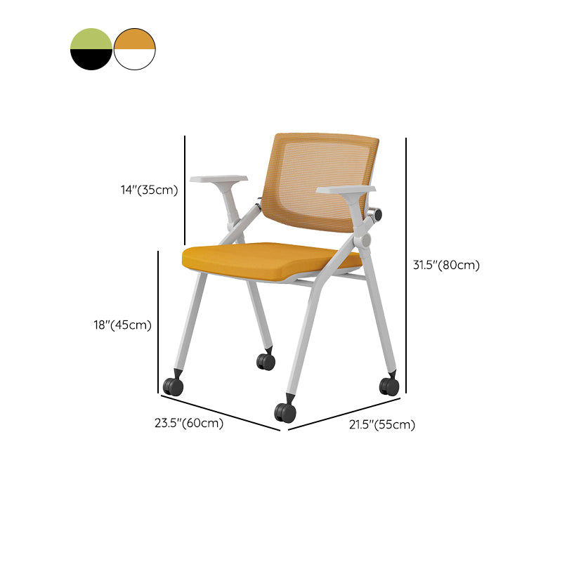 31.2-inch Height Desk Chair Contemporary Metal Office Chair with Arm