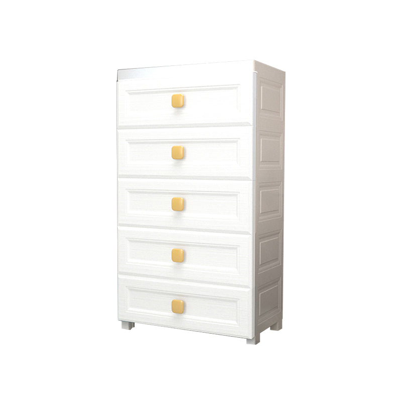 Modern Nursery Dresser Chest Plastic Kids Nightstand with 5/6 Drawers