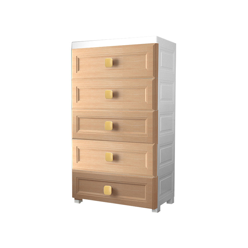 Modern Nursery Dresser Chest Plastic Kids Nightstand with 5/6 Drawers