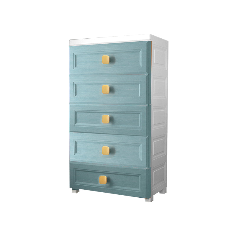 Modern Nursery Dresser Chest Plastic Kids Nightstand with 5/6 Drawers