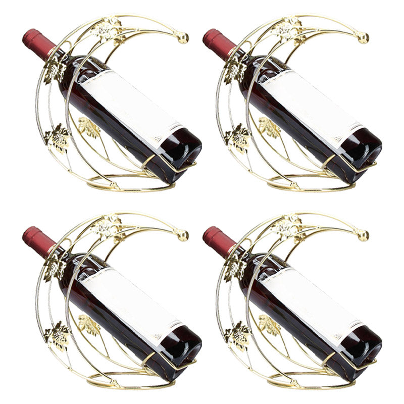 Glam Style Countertop Wine Rack Metal Wine Bottle Rack for Living Room