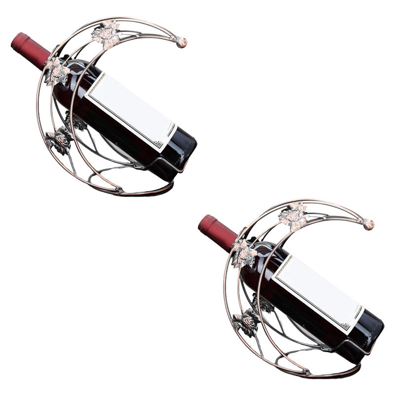 Glam Style Countertop Wine Rack Metal Wine Bottle Rack for Living Room