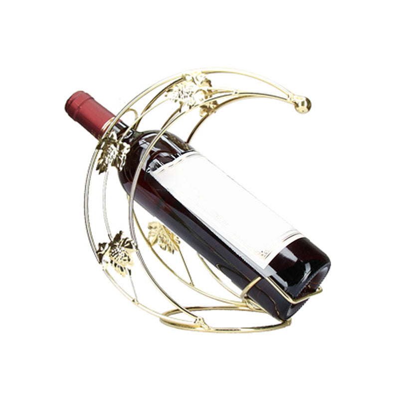 Glam Style Countertop Wine Rack Metal Wine Bottle Rack for Living Room