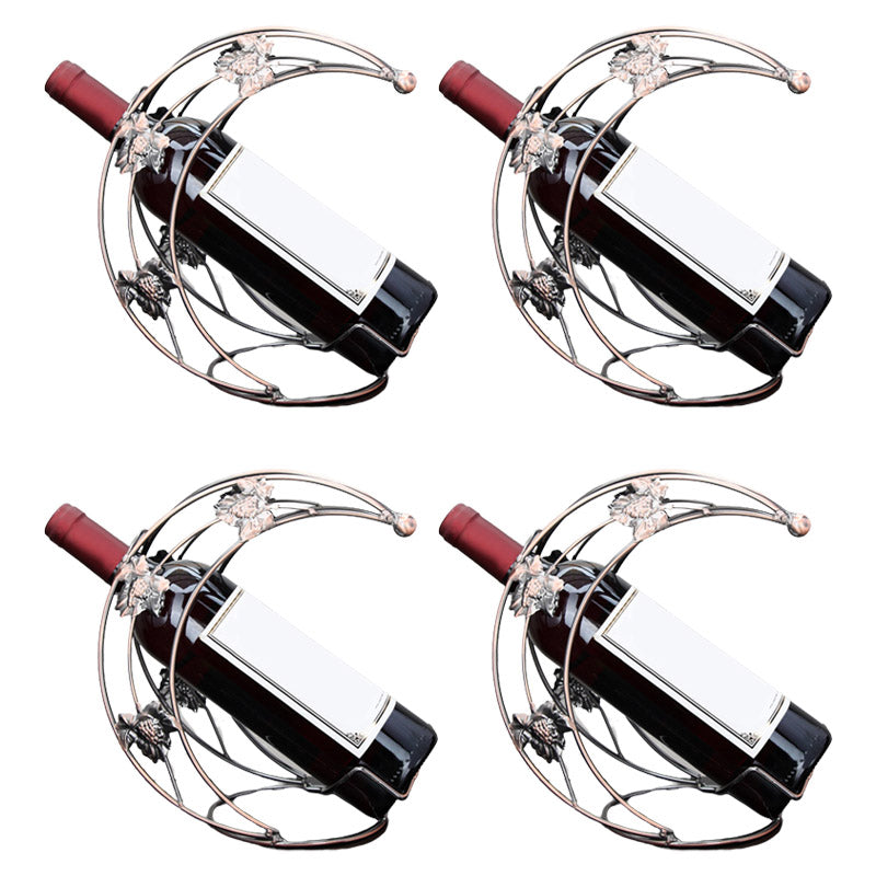 Glam Style Countertop Wine Rack Metal Wine Bottle Rack for Living Room