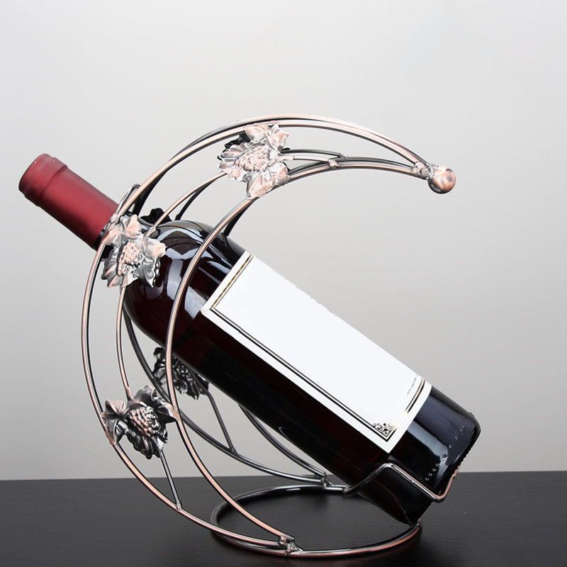 Glam Style Countertop Wine Rack Metal Wine Bottle Rack for Living Room