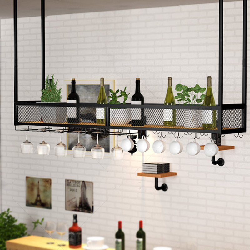 Modern Hanging Wine Rack Holder Iron Wine Glass Stemware Rack Holder