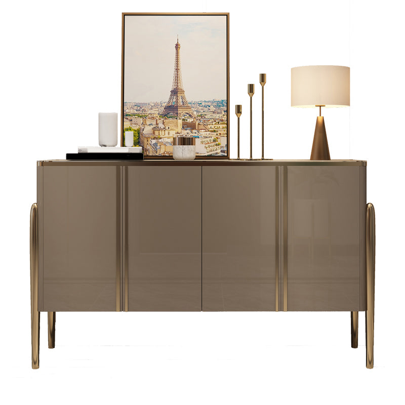 Stone Buffet Sideboard Contemporary Style Dining Buffet with Cabinets