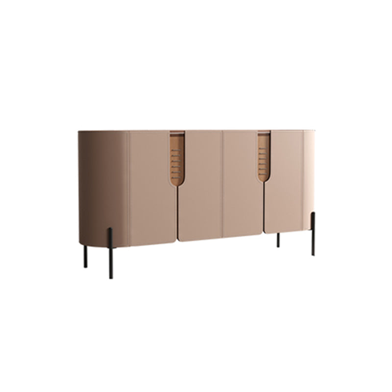 Stone Credenza Contemporary Style Server with Cabinets and Drawers