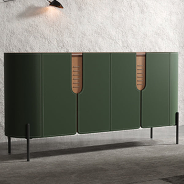 Stone Credenza Contemporary Style Server with Cabinets and Drawers