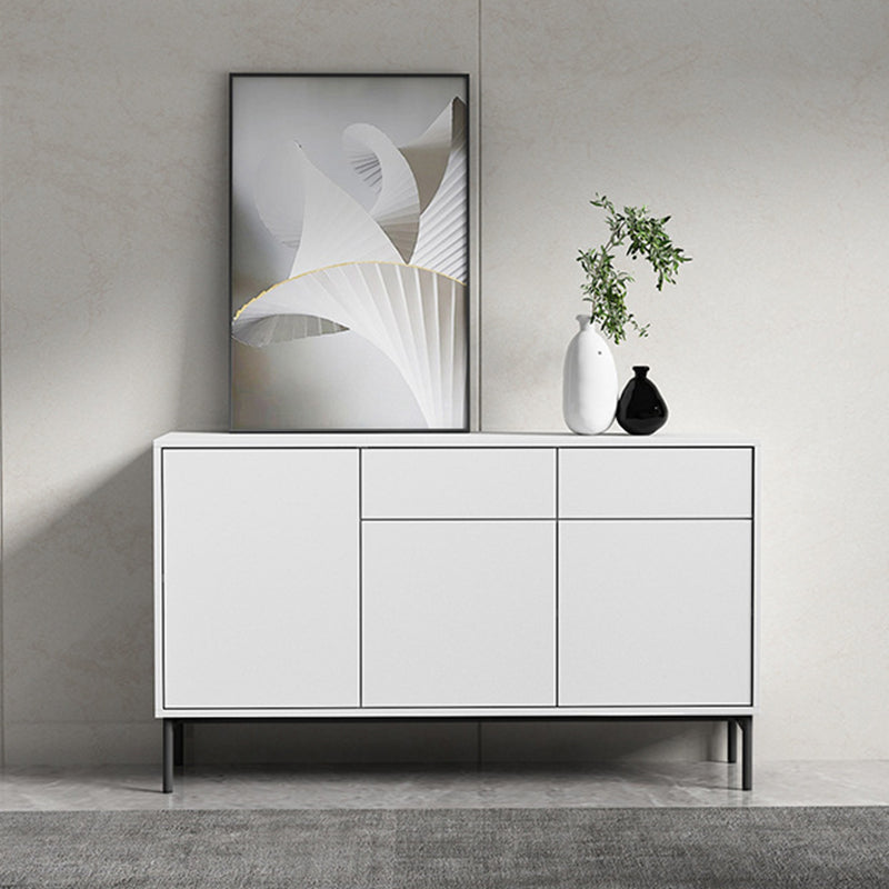 Wood Server Contemporary Style Credenza with Cabinets and Drawers