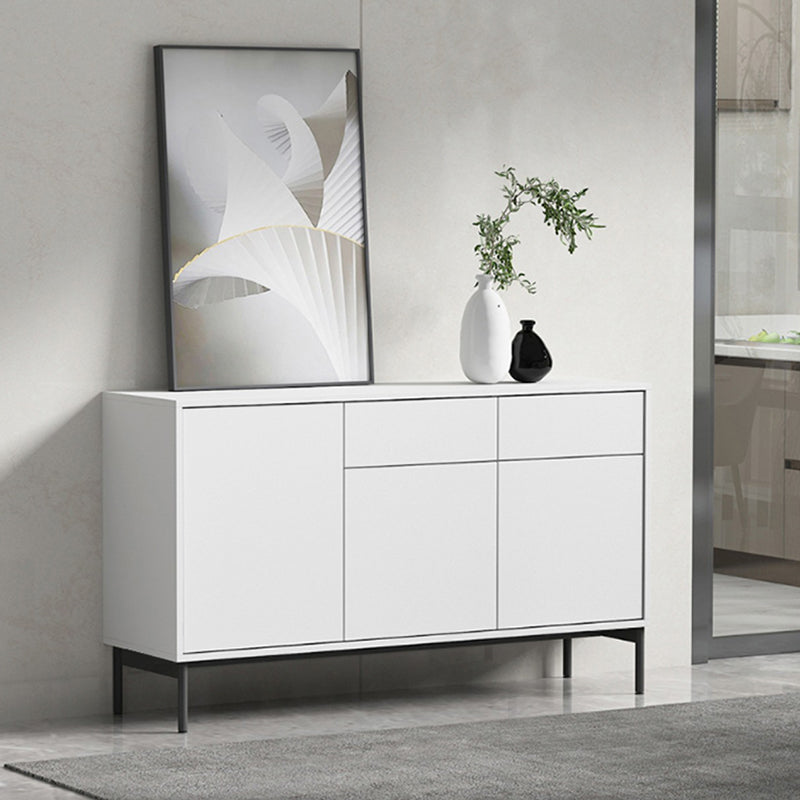 Wood Server Contemporary Style Credenza with Cabinets and Drawers