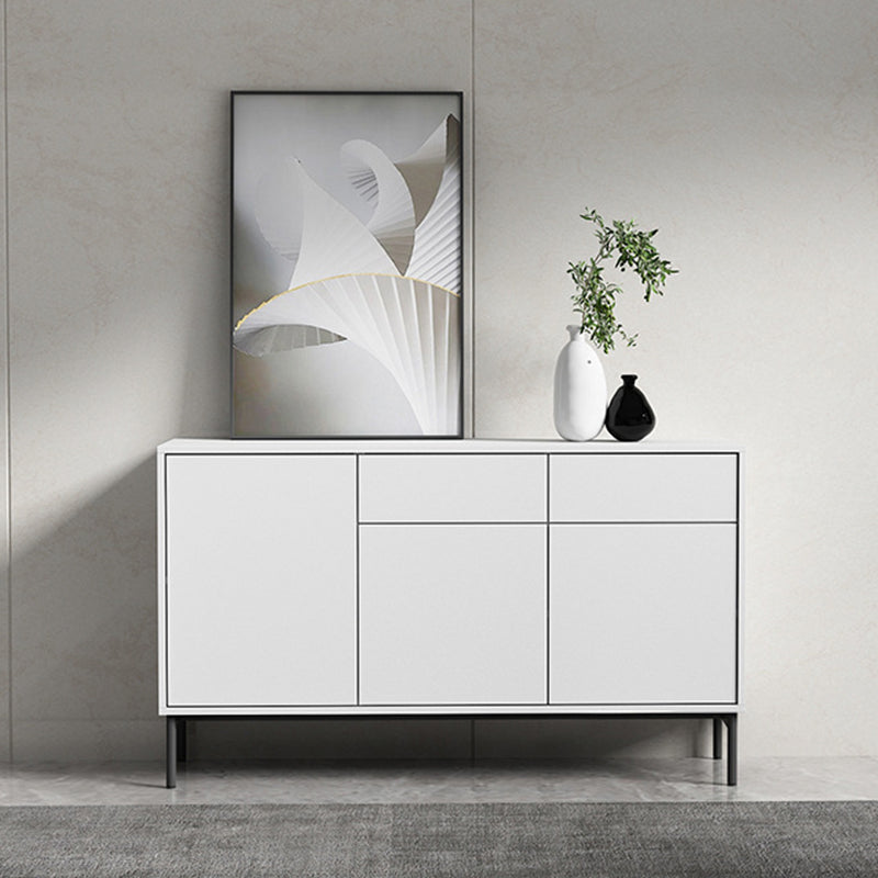 Wood Server Contemporary Style Credenza with Cabinets and Drawers