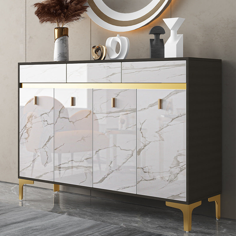 Glam Style Credenza Wood Buffet Credenza with Cabinets and Drawers