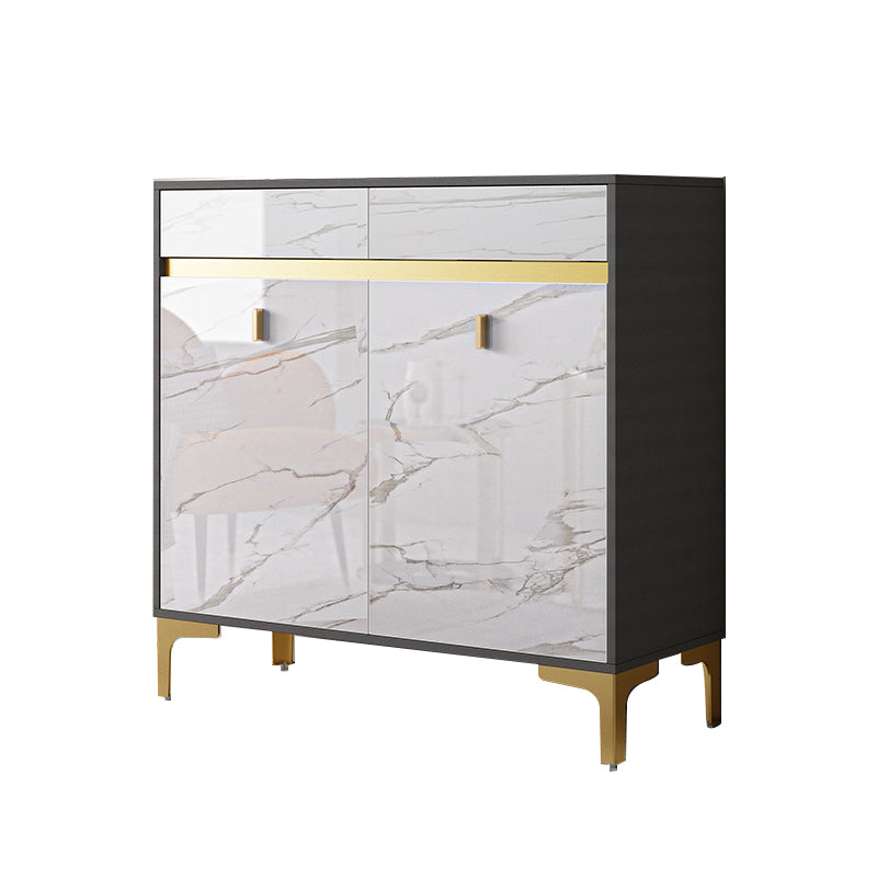 Glam Style Credenza Wood Buffet Credenza with Cabinets and Drawers