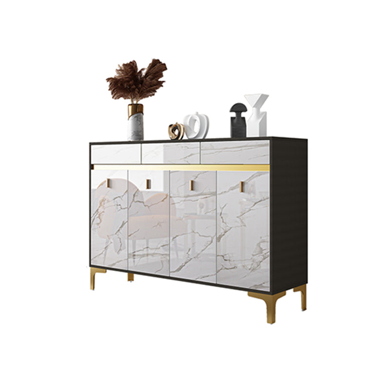 Glam Style Credenza Wood Buffet Credenza with Cabinets and Drawers