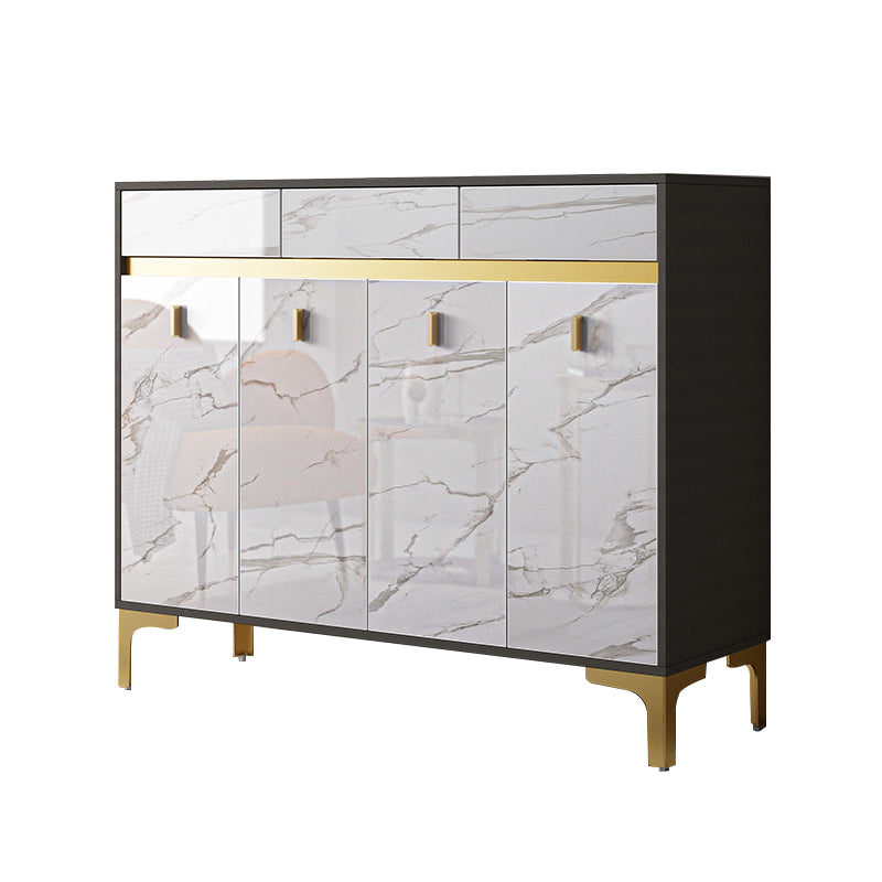 Glam Style Credenza Wood Buffet Credenza with Cabinets and Drawers