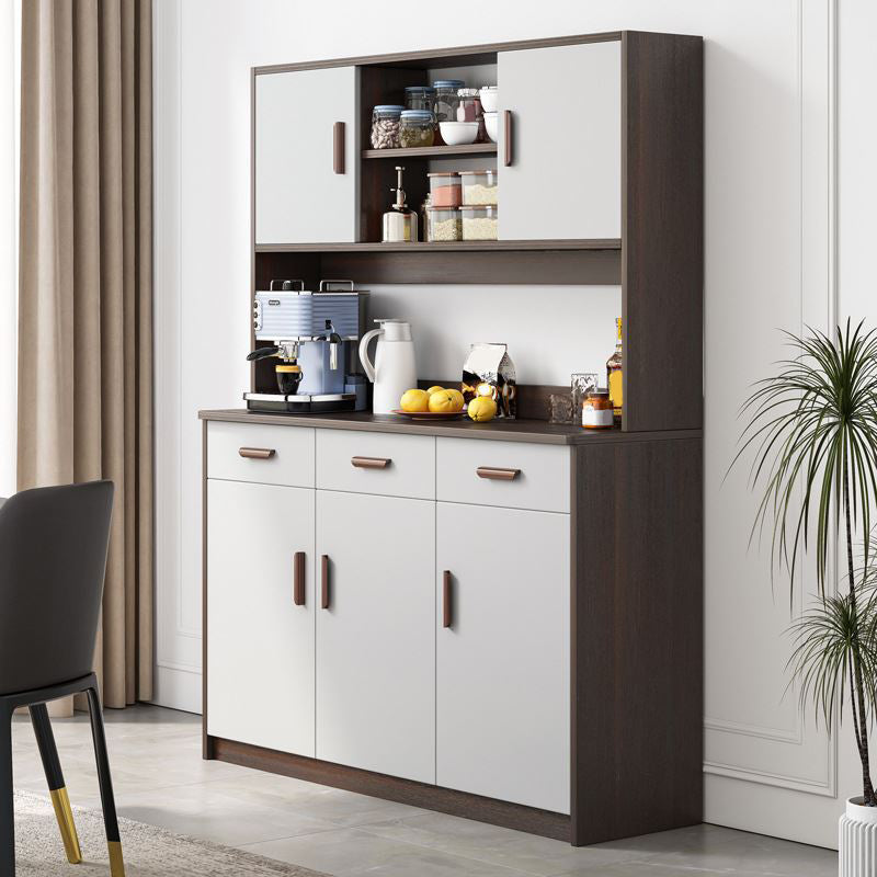 Wood Dining Buffet Modern & Contemporary Server with Cabinets and Drawers