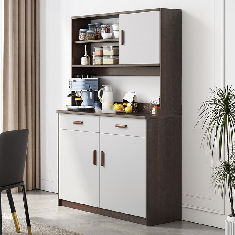 Wood Dining Buffet Modern & Contemporary Server with Cabinets and Drawers