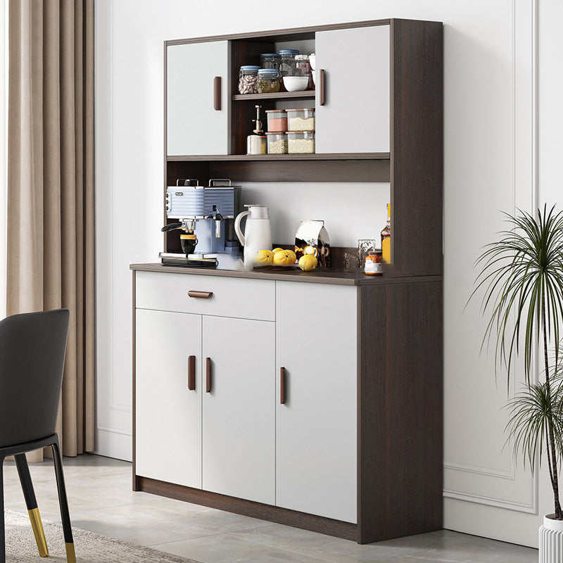 Wood Dining Buffet Modern & Contemporary Server with Cabinets and Drawers