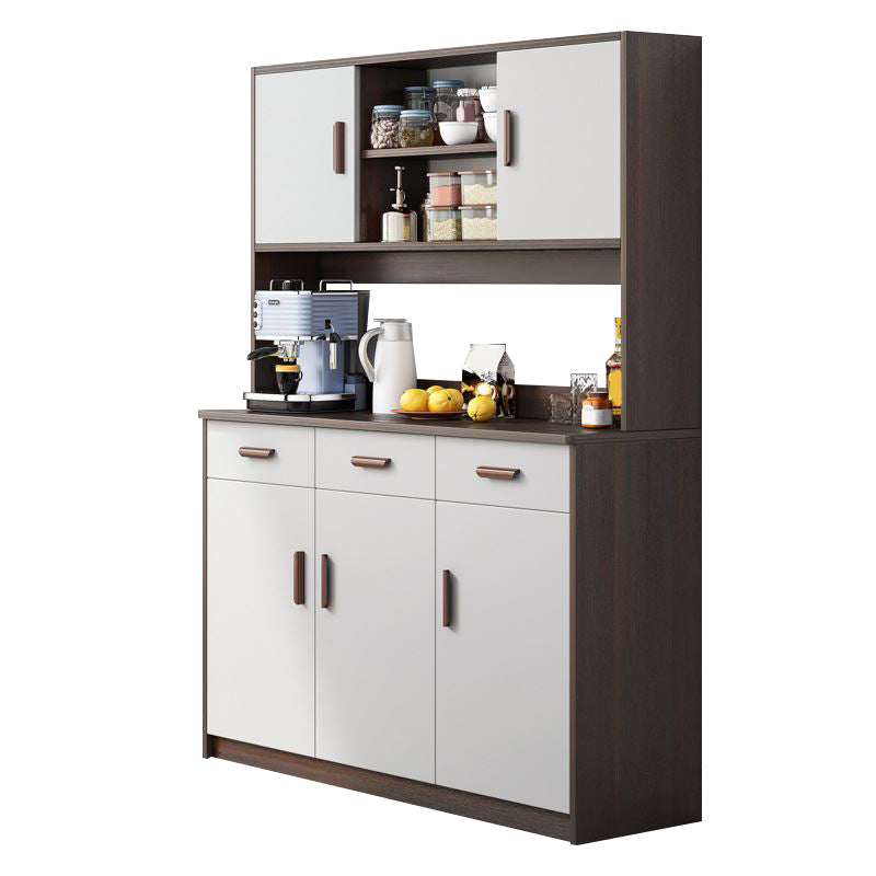 Wood Dining Buffet Modern & Contemporary Server with Cabinets and Drawers