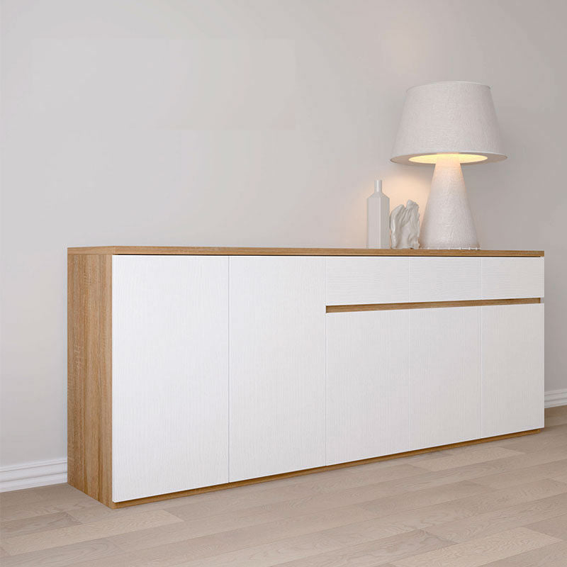 Modern Style Side Board Wood Sideboard with Cabinets and Drawers