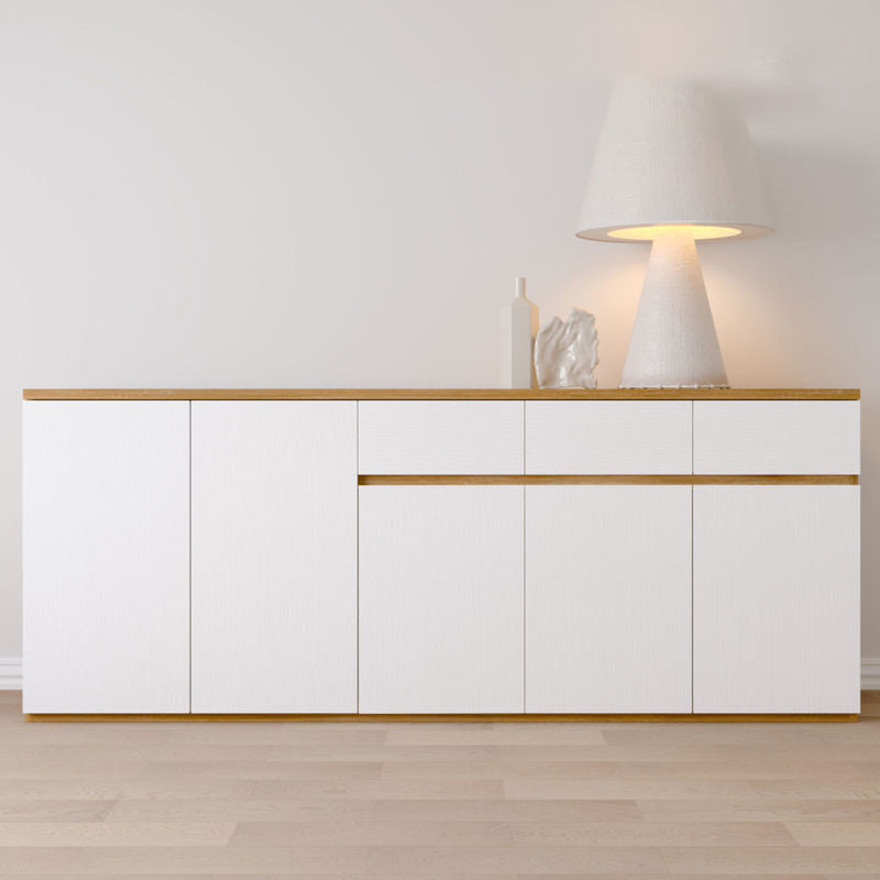 Modern Style Side Board Wood Sideboard with Cabinets and Drawers