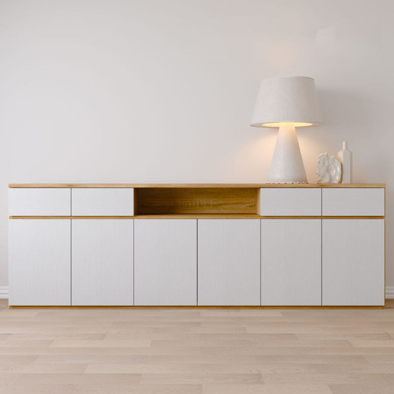 Modern Style Side Board Wood Sideboard with Cabinets and Drawers