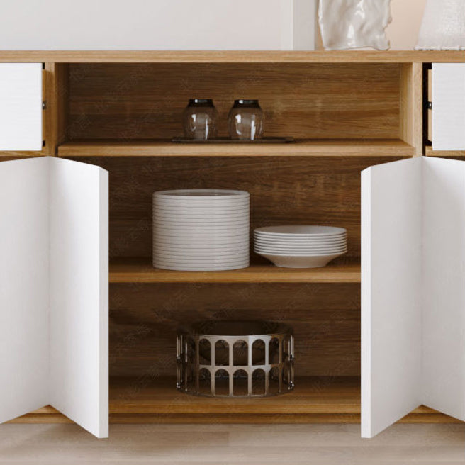 Modern Style Side Board Wood Sideboard with Cabinets and Drawers