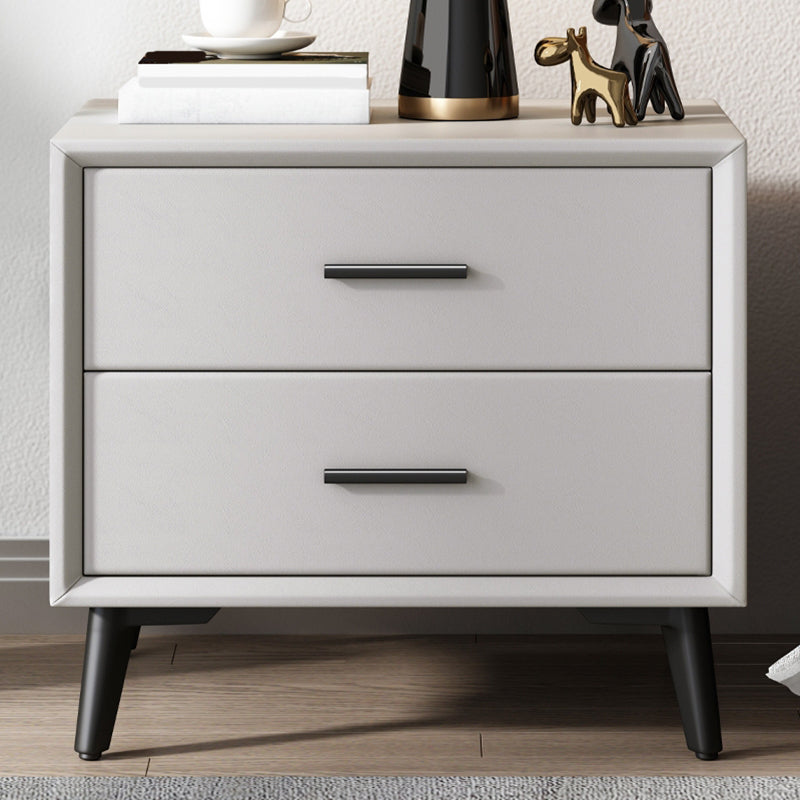 Contemporary Accent Table Nightstand Drawer Storage Nightstand