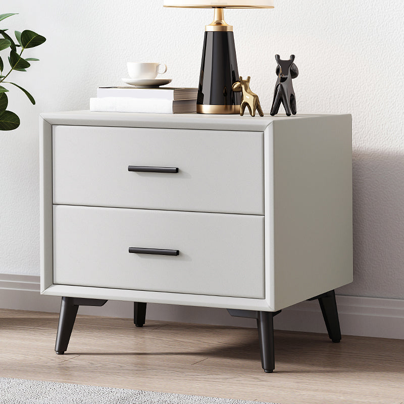 Contemporary Accent Table Nightstand Drawer Storage Nightstand